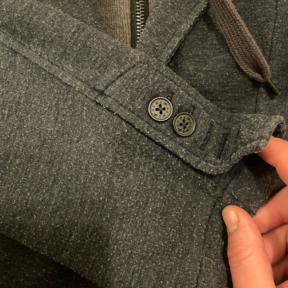 Men’s Navy and Grey Hoodie-Blazer by Howe in Sz L - Picture 6 of 13